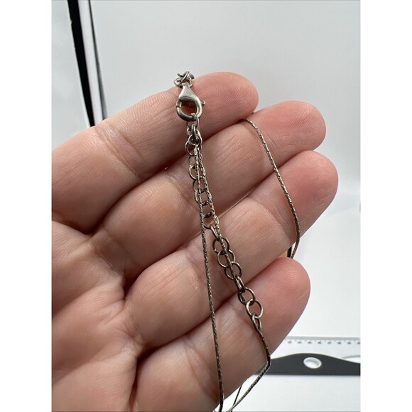 Vintage Sterling Silver Cross Pendant Necklace Double Strand Dyadema Italy - Picture 5 of 11